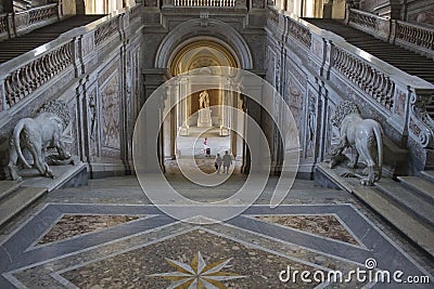 The honour Grand Staircase, Caserta Editorial Stock Photo