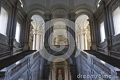 The honour Grand Staircase, Caserta Stock Photo