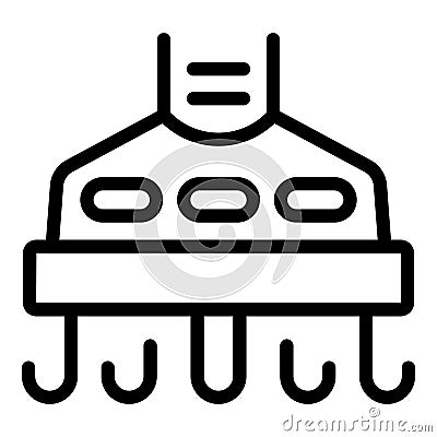 Hood mechanism icon outline vector. Cookery exhaust system Vector Illustration