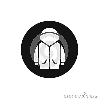 Hooded jacket vector icon Vector Illustration