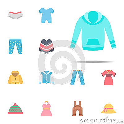 Hoodie color icon. Clothes icons universal set for web and mobile Stock Photo