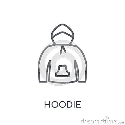 Hoodie linear icon. Modern outline Hoodie logo concept on white Vector Illustration