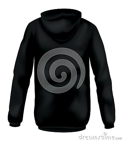 Hoodie mockup template for clothing branding and product presentation. Realistic back view. Perfect for fashion and Vector Illustration