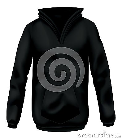 Hoodie mockup template for clothing branding and product presentation. Realistic front view. Perfect for fashion and Vector Illustration