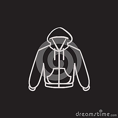 Hoodie sketch icon. Vector Illustration