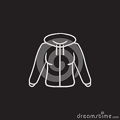 Hoodie sketch icon. Vector Illustration