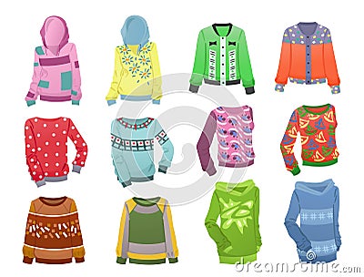 Hoodies for girls Vector Illustration