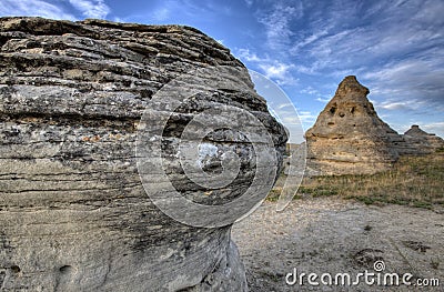 Hoodoo Badlands Alberta Canada Stock Photo