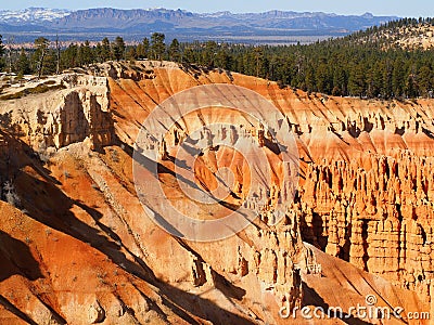 Hoodoo formations of Bryce Canyon in Utah Stock Photo