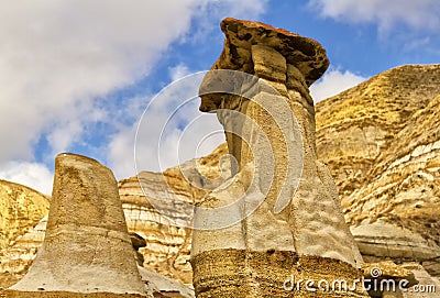 Hoodoos Drumheller valley Stock Photo