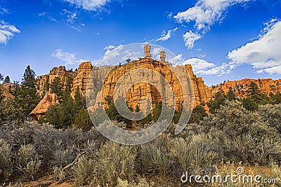 Hoodoos in Red Canyon, Utah Stock Photo