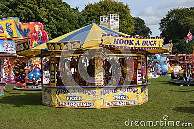 Hook a duck fairground games Editorial Stock Photo