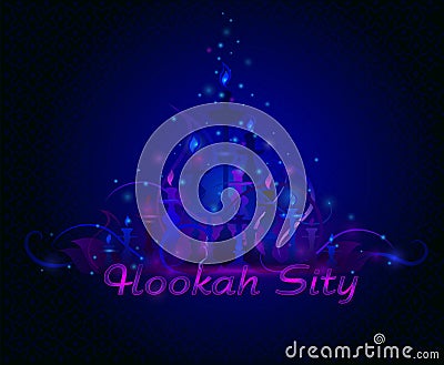 Hookah Bar Menu Cover Stock Photo