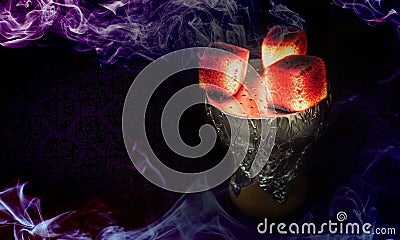 Hookah hot coals Stock Photo