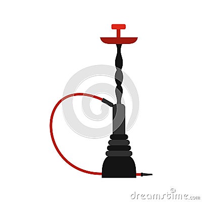 Hookah icon, flat style Vector Illustration