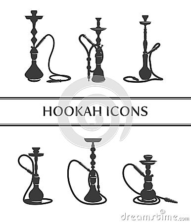 Hookah icons Vector Illustration