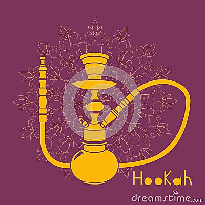 Hookah illustration on white background Vector Illustration