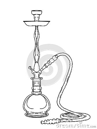 Hookah illustration white background white background Cartoon Illustration