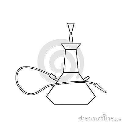 Hookah Silhouette Icon Vector Illustration