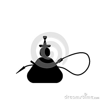 Hookah Silhouette Icon Vector Illustration