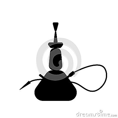 Hookah Silhouette Icon Vector Illustration