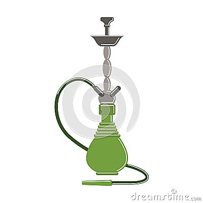 hookah on white. Vector Illustration