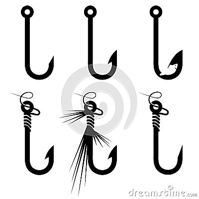 hooks set art Vector Illustration