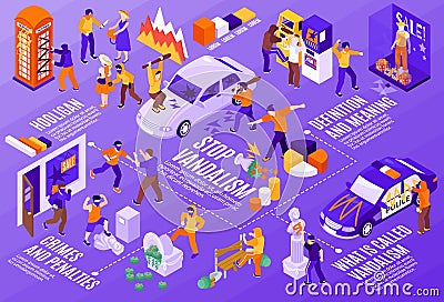 Hooligans Infographic Template Vector Illustration