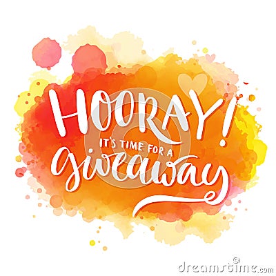 Hooray, it's time for a giveaway. Banner for Vector Illustration