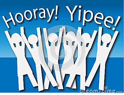 Hooray! Yippee! (Vector) Vector Illustration