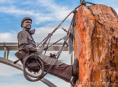 Hoover Dam High Scaler Joe Kine Stock Photo