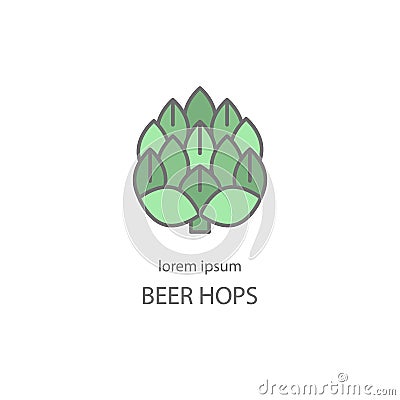 Hop cones craft beer Vector Illustration