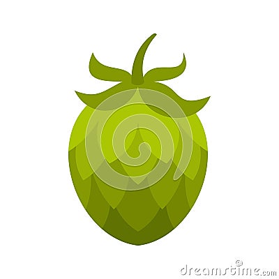 Hop icon, flat style. Vector Illustration