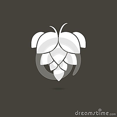 Hop isolated on dark background Vector Illustration