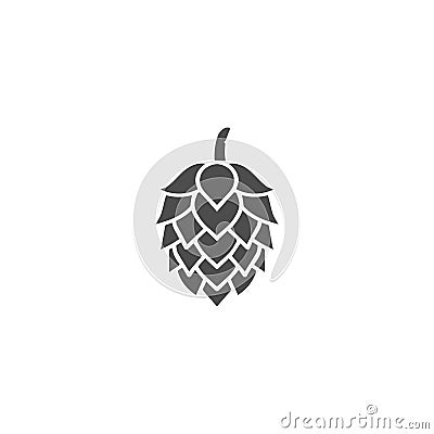 Hop silhouette vector template Vector Illustration