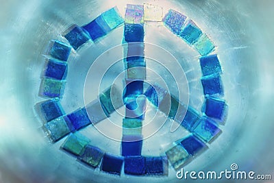 `Hope` Abstract stacked underwater peace sign Stock Photo