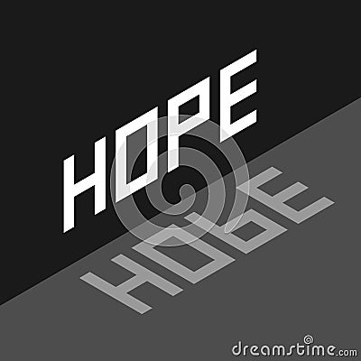 Hope concept, dark room Vector Illustration