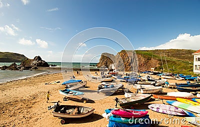Hope Cove is a small seaside village within the civil parish of South Huish in South Hams District, Devon, England Editorial Stock Photo