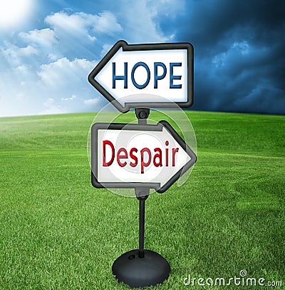 Hope and despair Stock Photo