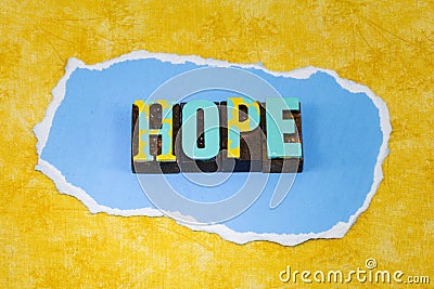 Hope faith joy love lord God believe Jesus savior Stock Photo