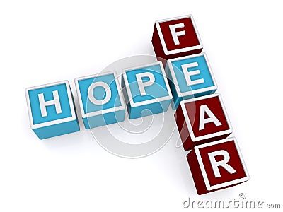 Hope, fear Stock Photo