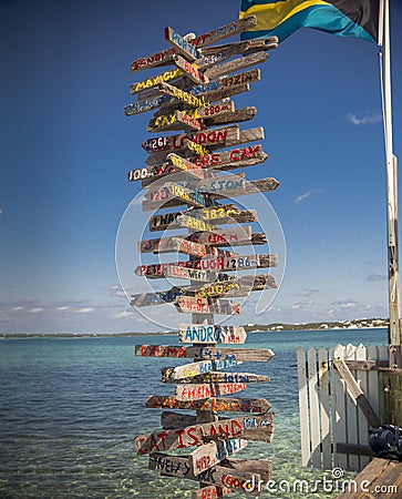 Hope Town, Abaco, Bahamas Editorial Stock Photo