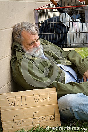 Hopeless Homeless Stock Photo