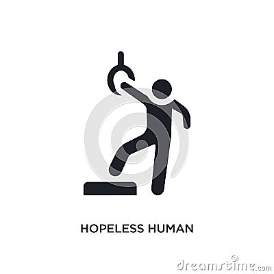 hopeless human isolated icon. simple element illustration from feelings concept icons. hopeless human editable logo sign symbol Vector Illustration