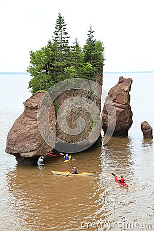 Hopewell Rocks, New Brunswick Editorial Stock Photo