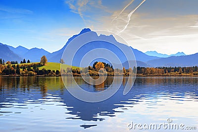 Hopfensee lake.Bavaria, Germany Stock Photo