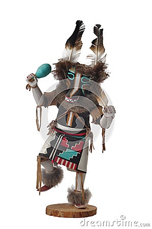 Hopi Wolf Kachina Doll Stock Photo