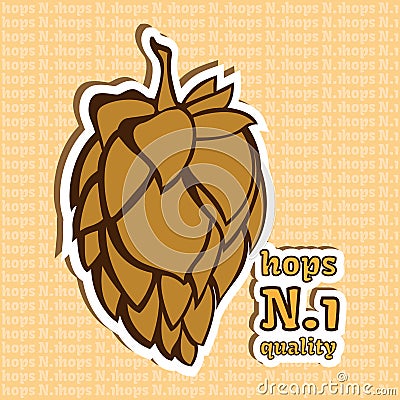 Hops Number 1 Quality Vector Illustration