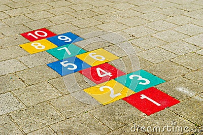 Hopscotch Stock Photo