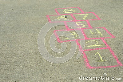 Hopscotch Stock Photo